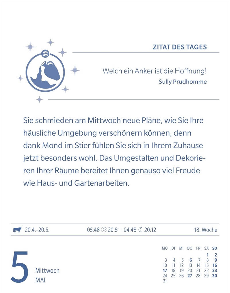 Weitere Ansicht: Wassermann Sternzeichenkalender 2027 - Tagesabreißkalender - Ihr Horoskop für jeden Tag | Robert Satorius