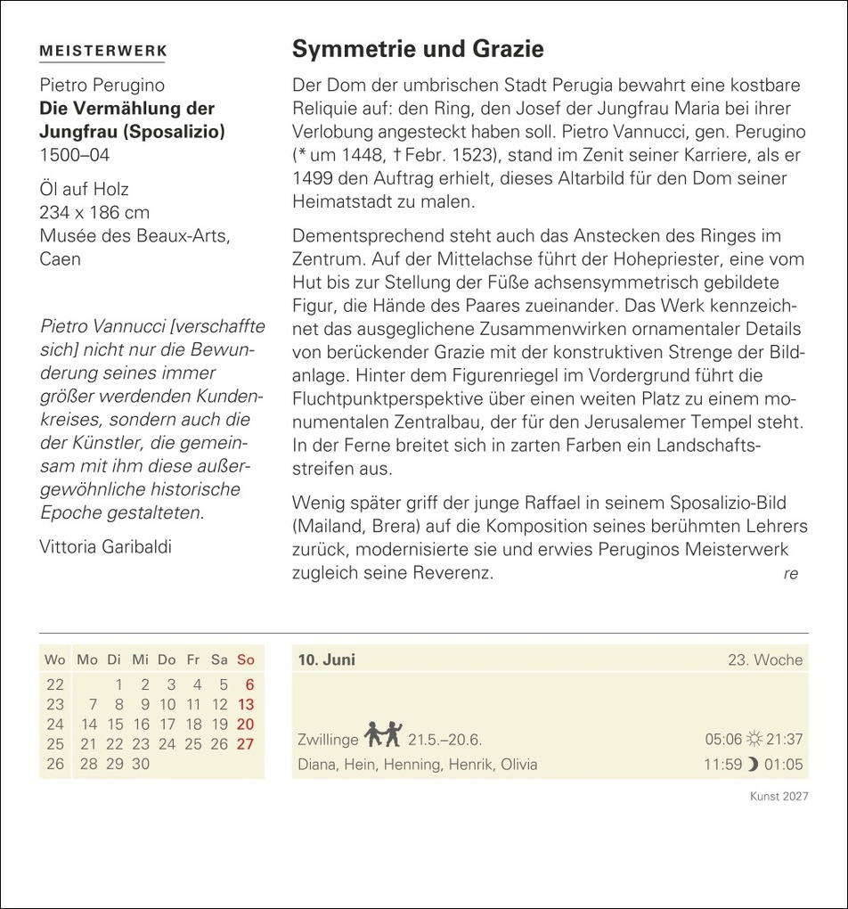 Weitere Ansicht: Kunst Tagesabreißkalender 2027 - Kulturkalender - Künstler, Werke, Museen | Regina Erbentraut, Maria Christina Zopff