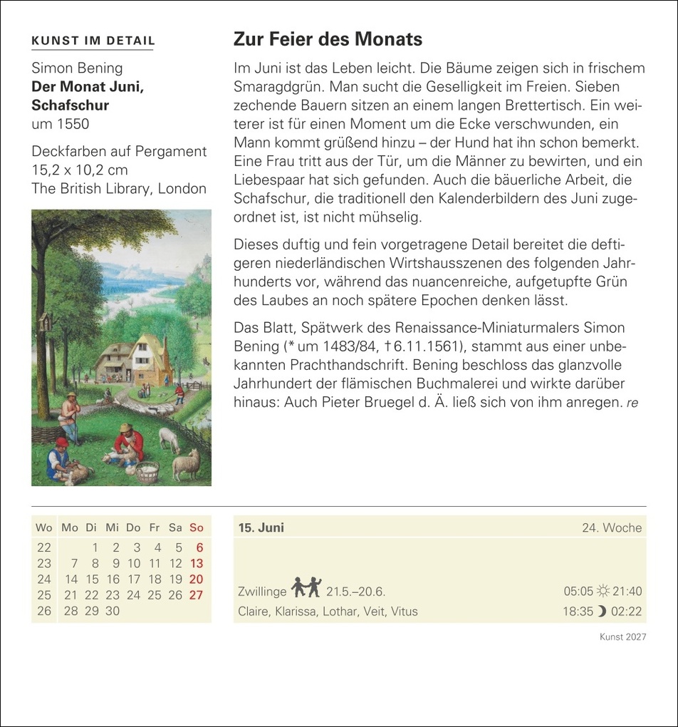 Weitere Ansicht: Kunst Tagesabreißkalender 2027 - Kulturkalender - Künstler, Werke, Museen | Regina Erbentraut, Maria Christina Zopff