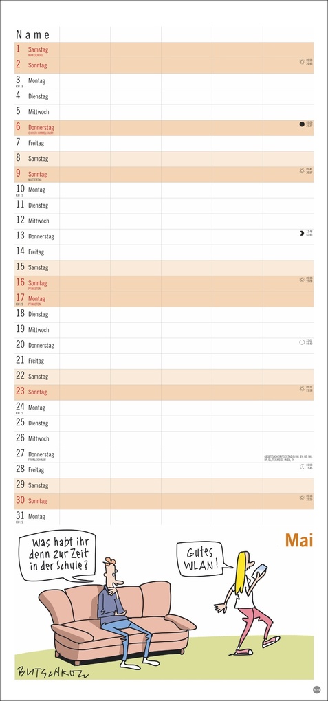 Weitere Ansicht: Peter Butschkow: Familienplaner 2027 | Peter Butschkow