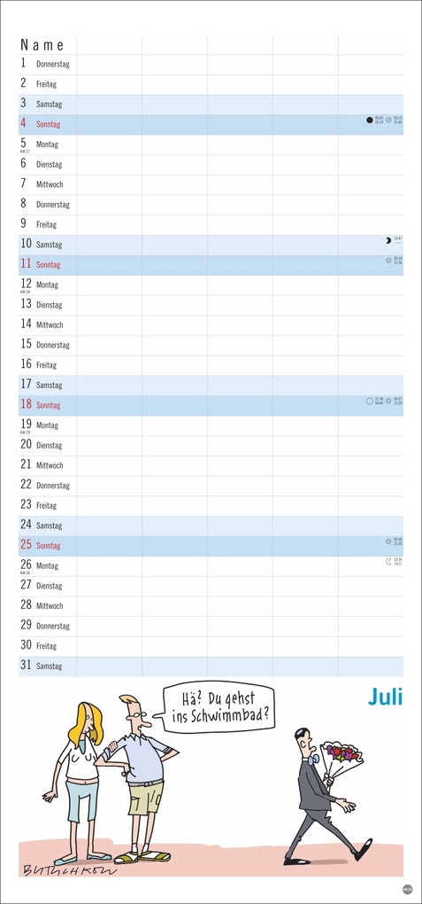 Weitere Ansicht: Peter Butschkow: Familienplaner 2027 | Peter Butschkow