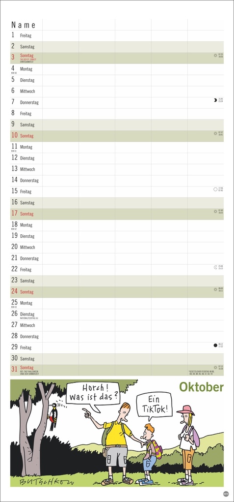 Weitere Ansicht: Peter Butschkow: Familienplaner 2027 | Peter Butschkow