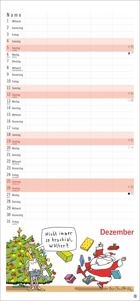Weitere Ansicht: Peter Butschkow: Familienplaner 2027 | Peter Butschkow