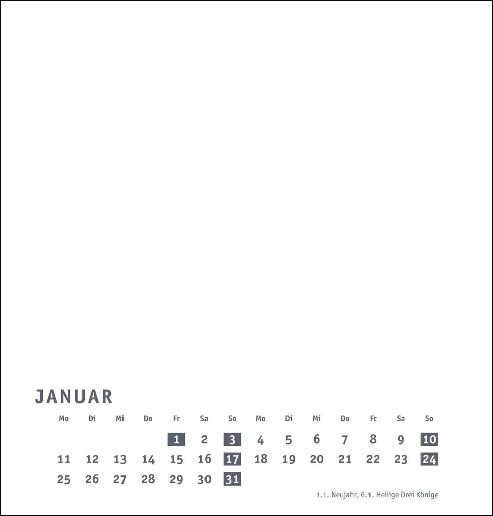 Weitere Ansicht: Premium-Bastelkalender weiß mittel 2027