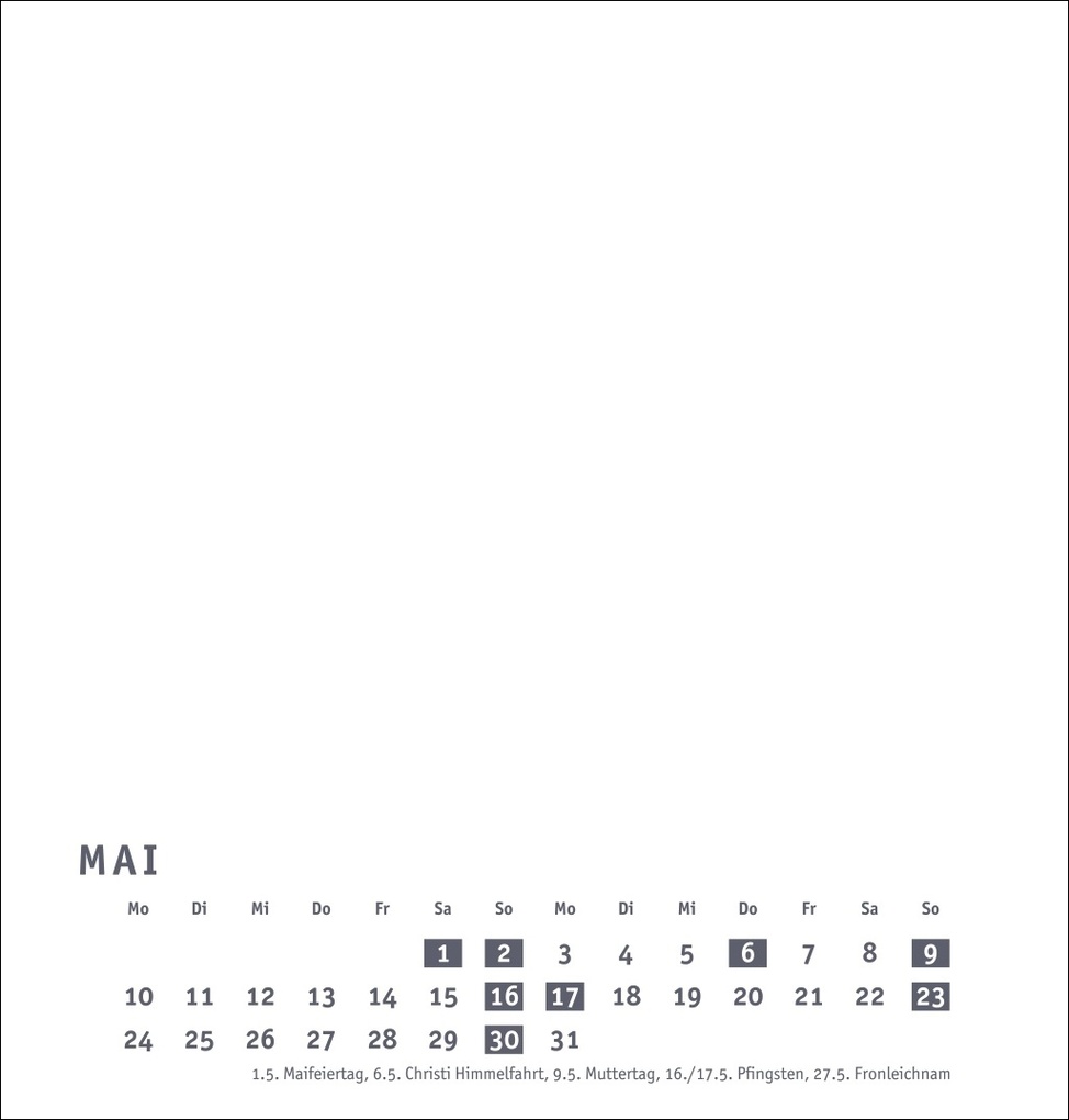 Weitere Ansicht: Premium-Bastelkalender weiß mittel 2027