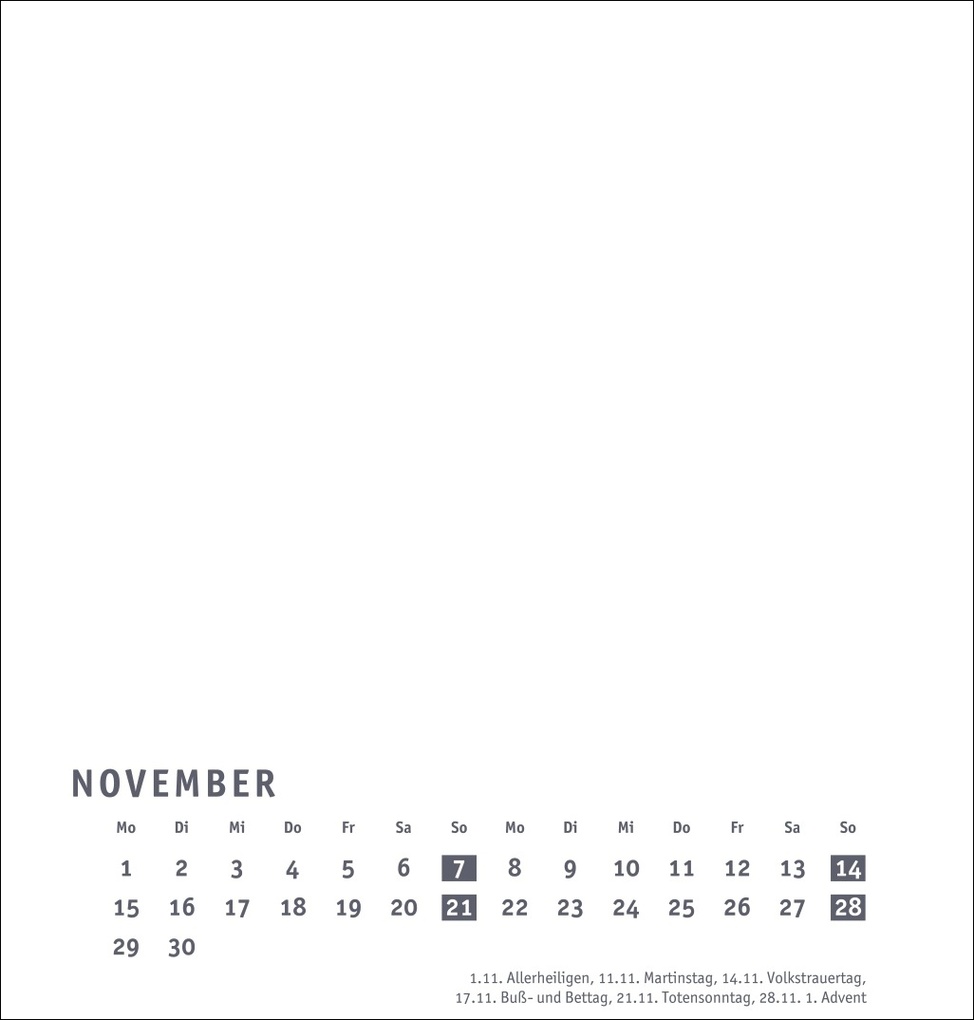 Weitere Ansicht: Premium-Bastelkalender weiß mittel 2027