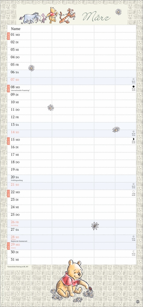Weitere Ansicht: Winnie Puuh Familienplaner 2027