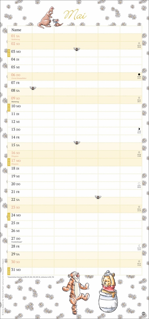 Weitere Ansicht: Winnie Puuh Familienplaner 2027