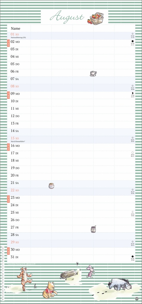 Weitere Ansicht: Winnie Puuh Familienplaner 2027