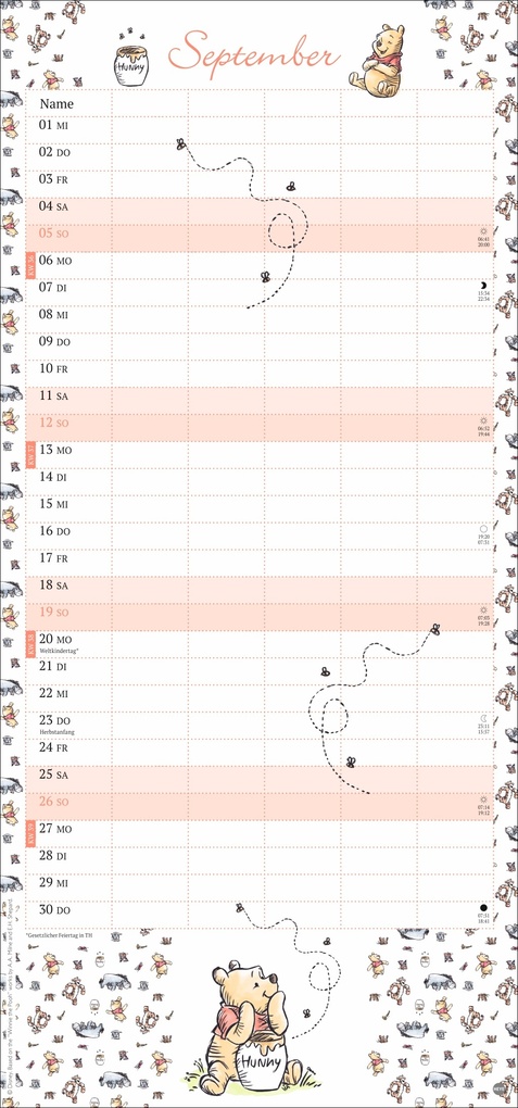 Weitere Ansicht: Winnie Puuh Familienplaner 2027