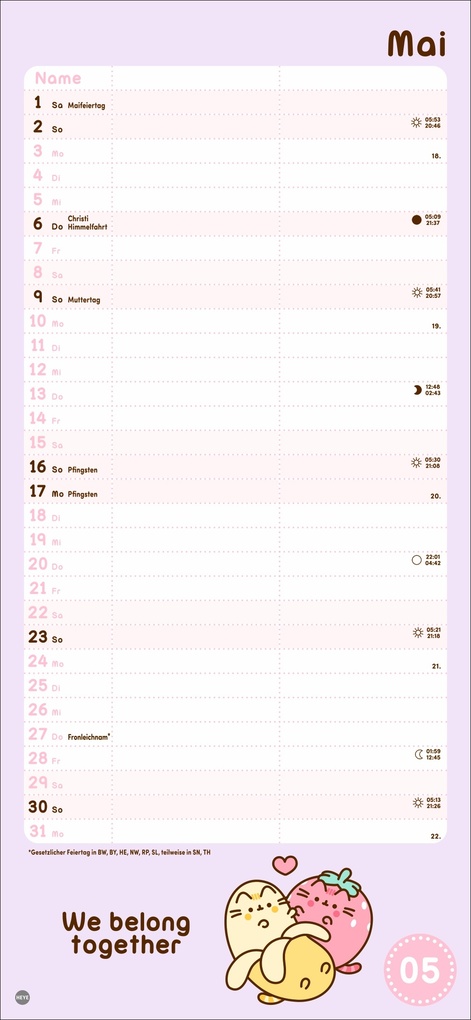 Weitere Ansicht: Pusheen Planer für zwei 2027