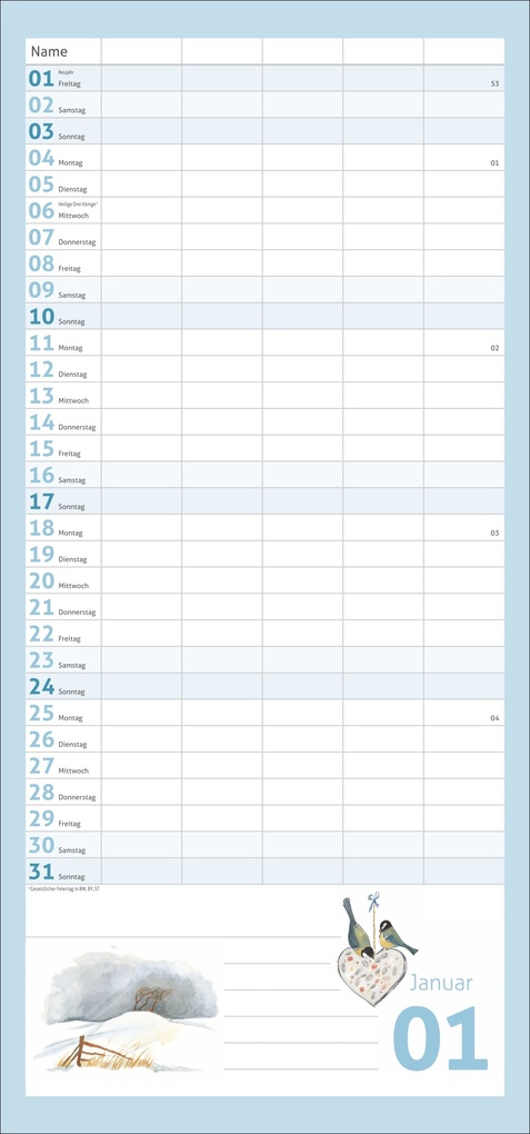 Weitere Ansicht: times&more Schaffner Familienplaner 2027