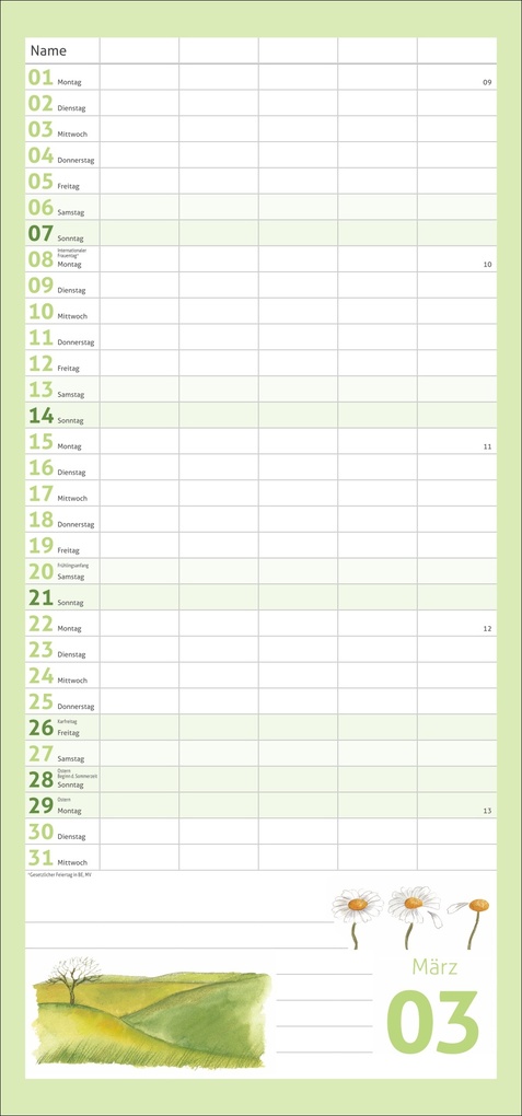 Weitere Ansicht: times&more Schaffner Familienplaner 2027