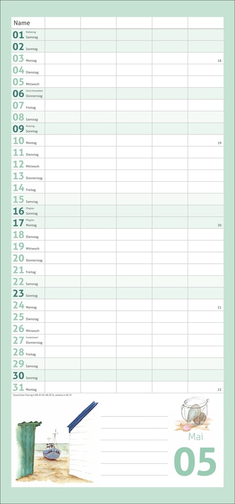Weitere Ansicht: times&more Schaffner Familienplaner 2027