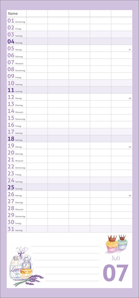 Weitere Ansicht: times&more Schaffner Familienplaner 2027