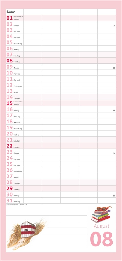 Weitere Ansicht: times&more Schaffner Familienplaner 2027