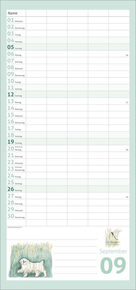 Weitere Ansicht: times&more Schaffner Familienplaner 2027