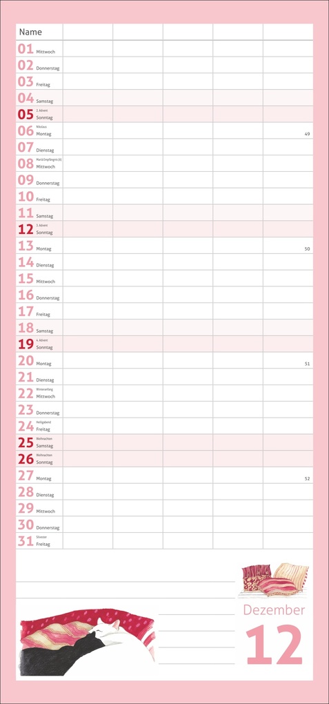 Weitere Ansicht: times&more Schaffner Familienplaner 2027