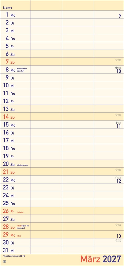 Weitere Ansicht: Großdruck Planer für zwei 2027
