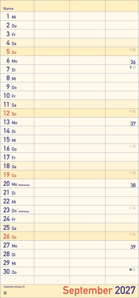 Weitere Ansicht: Großdruck Planer für zwei 2027