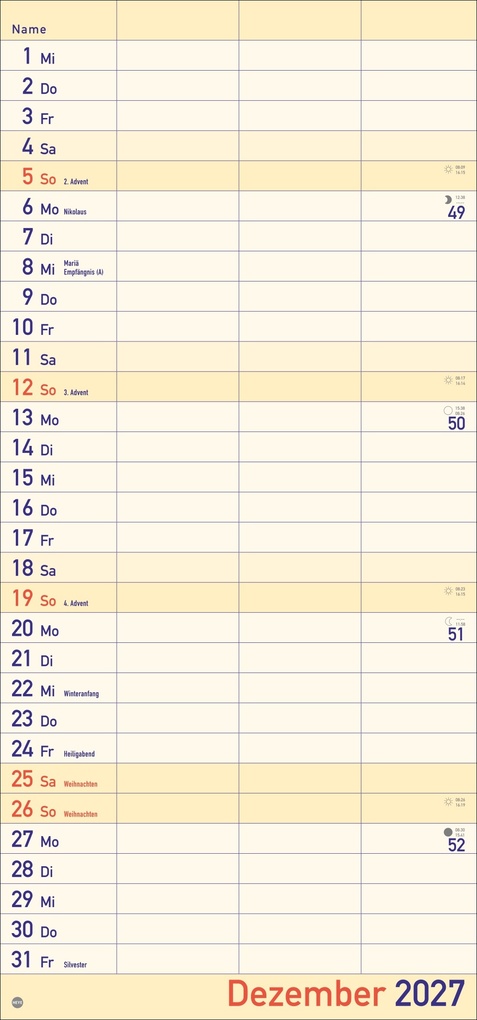 Weitere Ansicht: Großdruck Planer für zwei 2027