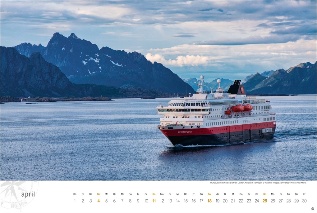 Weitere Ansicht: Hurtigruten Globetrotter Kalender 2027 - Von unberührten Fjorden und stillen Bergen