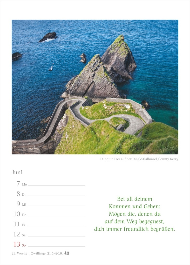Weitere Ansicht: Irische Segenswünsche Wochenkalender 2027 - mit Zitaten