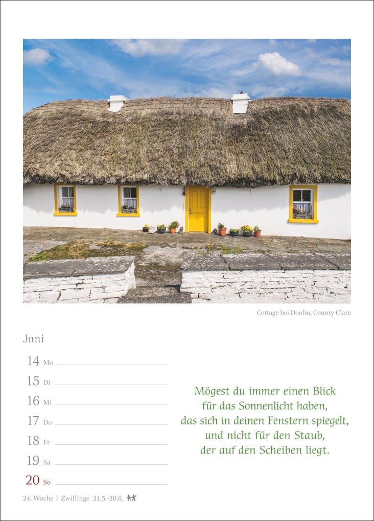 Weitere Ansicht: Irische Segenswünsche Wochenkalender 2027 - mit Zitaten