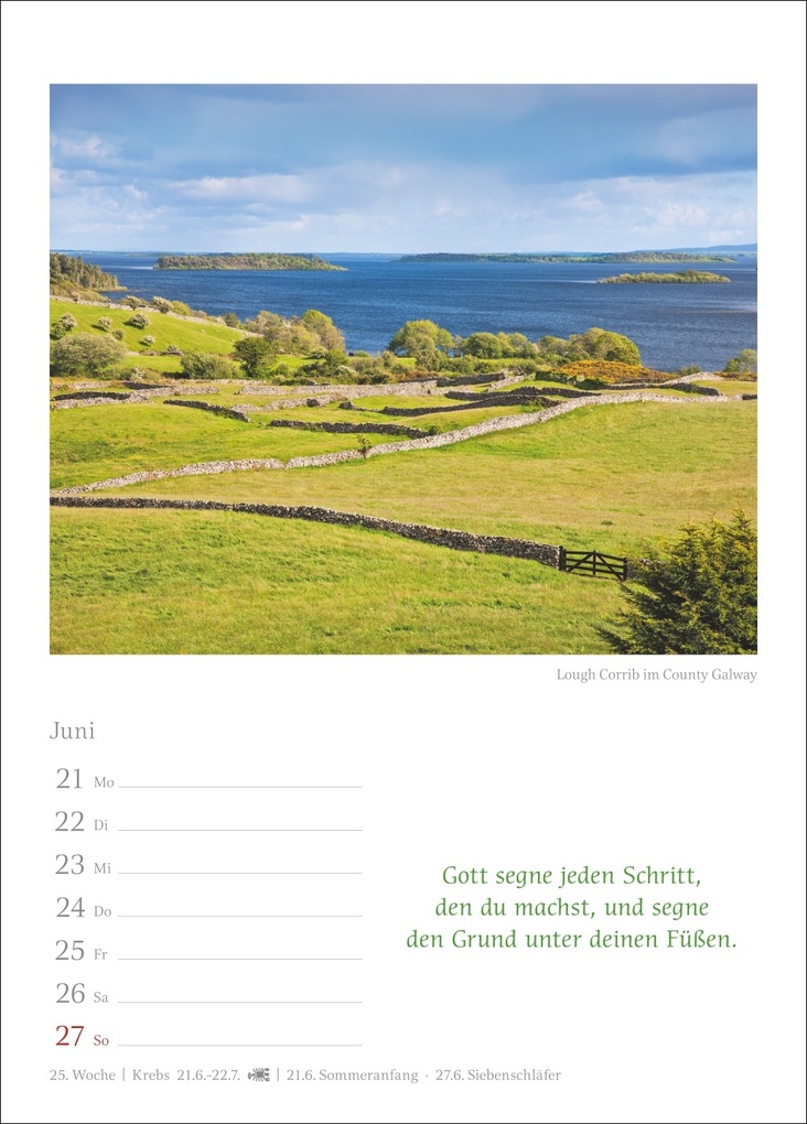 Weitere Ansicht: Irische Segenswünsche Wochenkalender 2027 - mit Zitaten