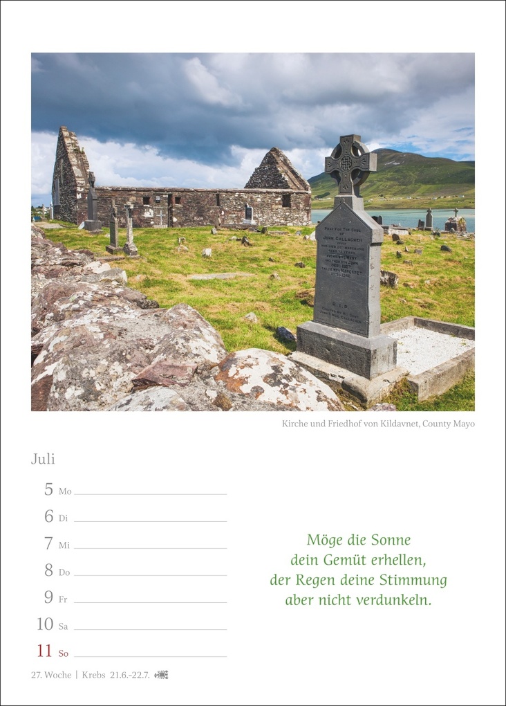 Weitere Ansicht: Irische Segenswünsche Wochenkalender 2027 - mit Zitaten