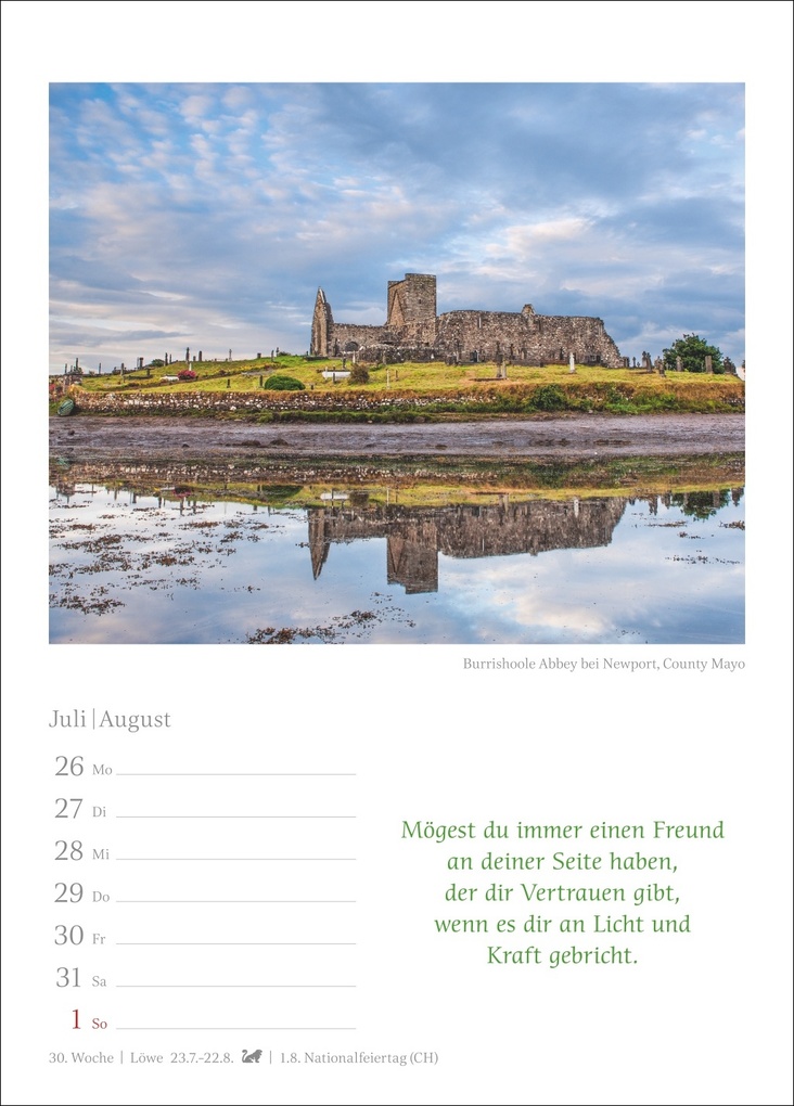 Weitere Ansicht: Irische Segenswünsche Wochenkalender 2027 - mit Zitaten