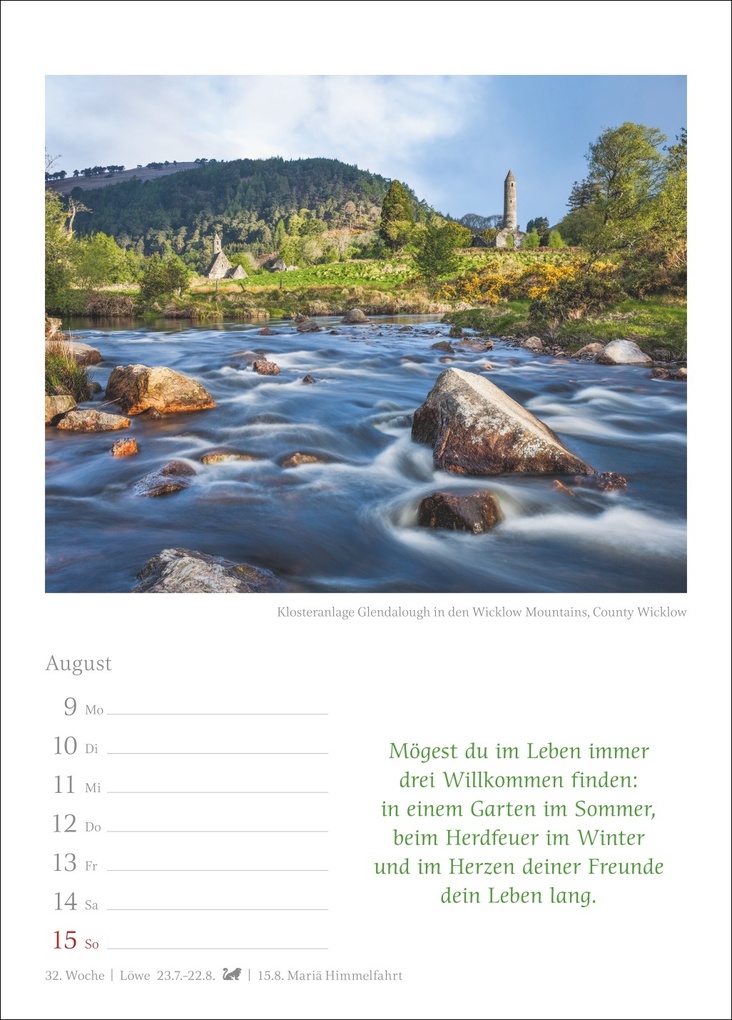 Weitere Ansicht: Irische Segenswünsche Wochenkalender 2027 - mit Zitaten