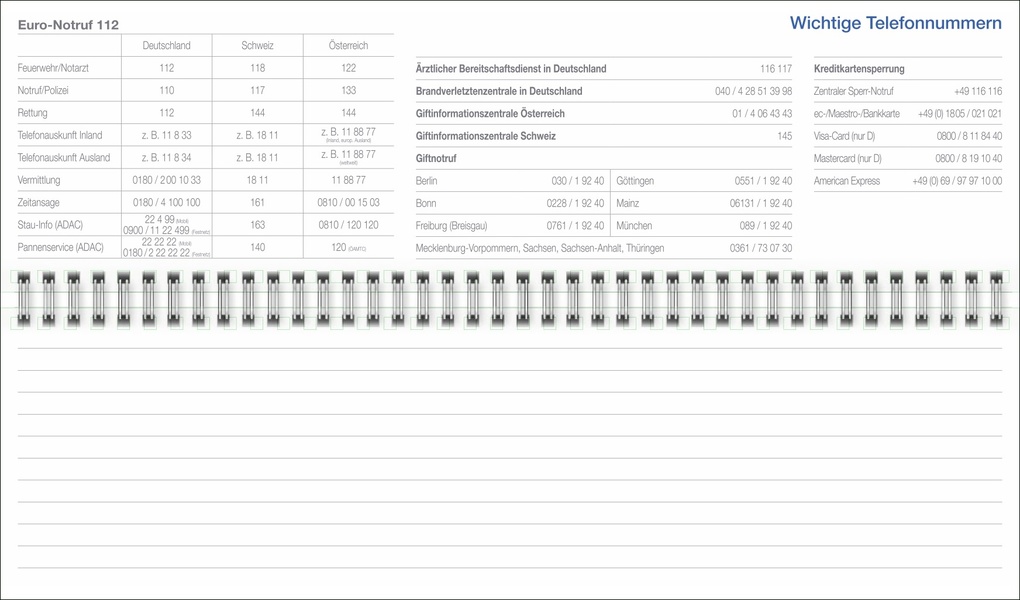 Weitere Ansicht: Wochenquerplaner, blau 2027