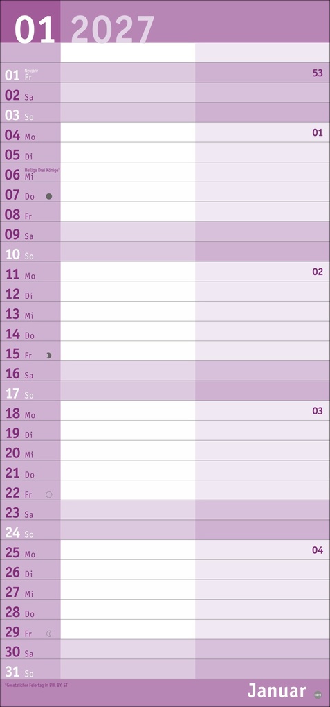 Weitere Ansicht: Basic Planer für mich 2027