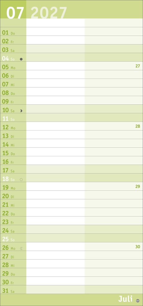 Weitere Ansicht: Basic Planer für mich 2027