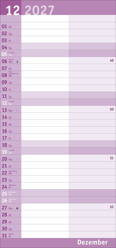 Weitere Ansicht: Basic Planer für mich 2027