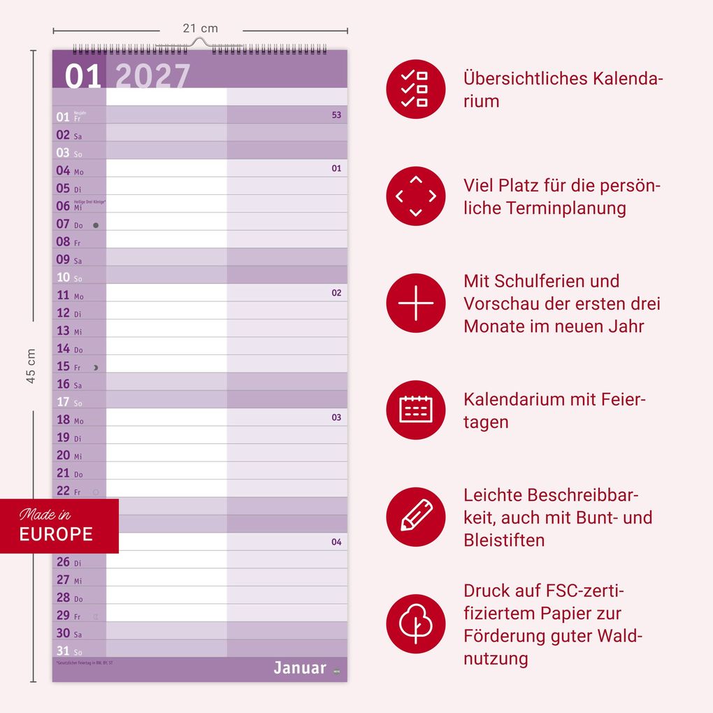 Weitere Ansicht: Basic Planer für mich 2027