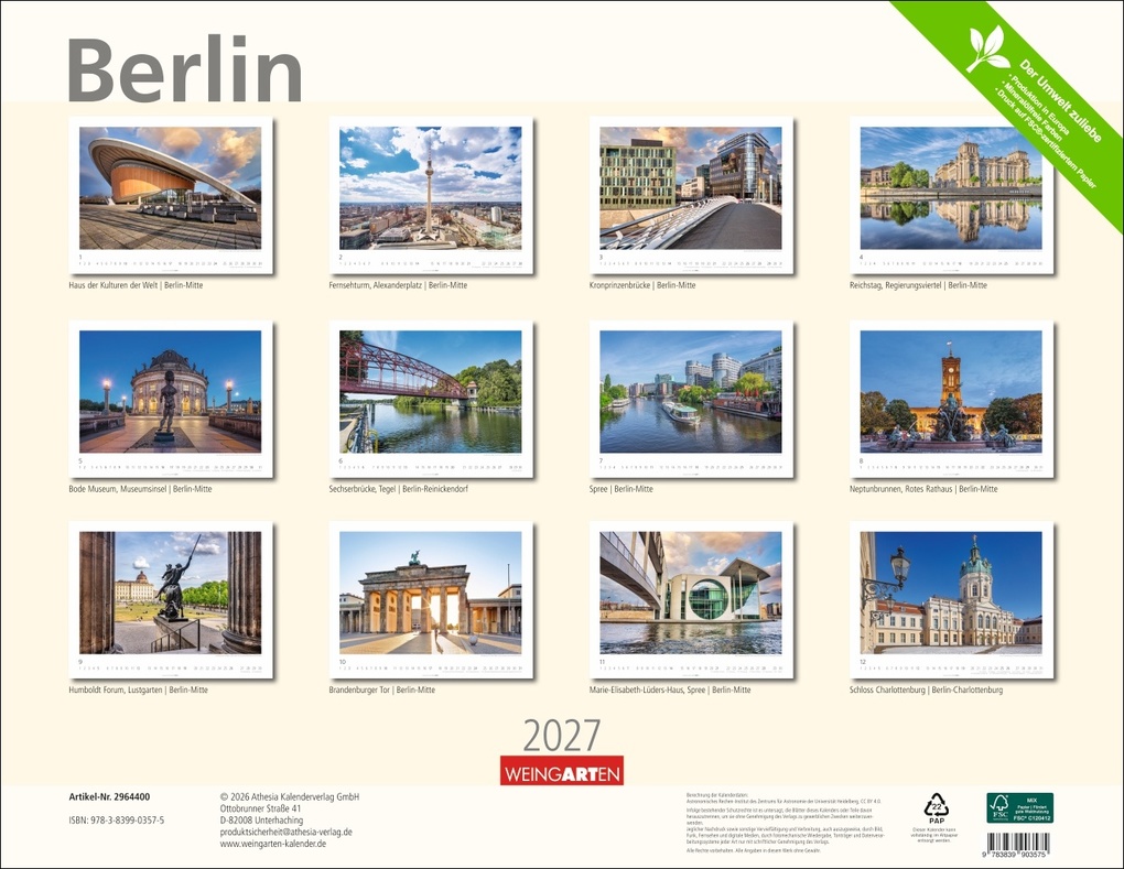 Weitere Ansicht: Berlin Kalender 2027