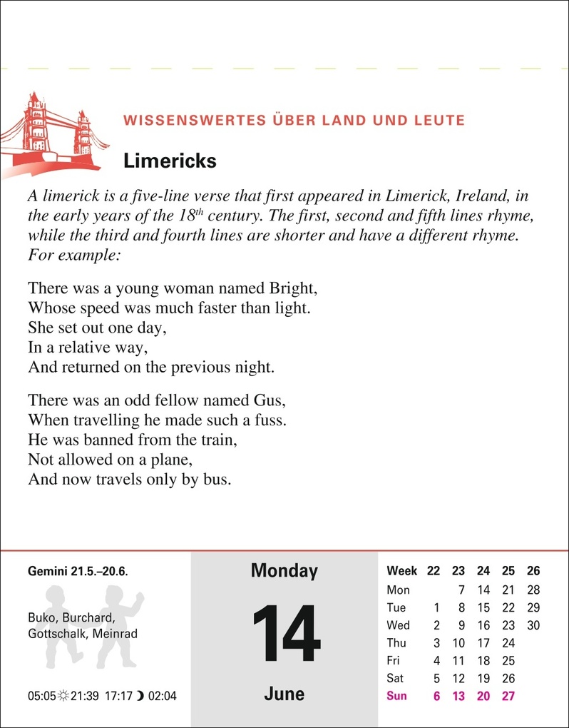 Weitere Ansicht: Englisch Sprachkalender 2027 - Englisch lernen leicht gemacht - Tagesabreißkalender | Beate Gorman, Stephen Gorman