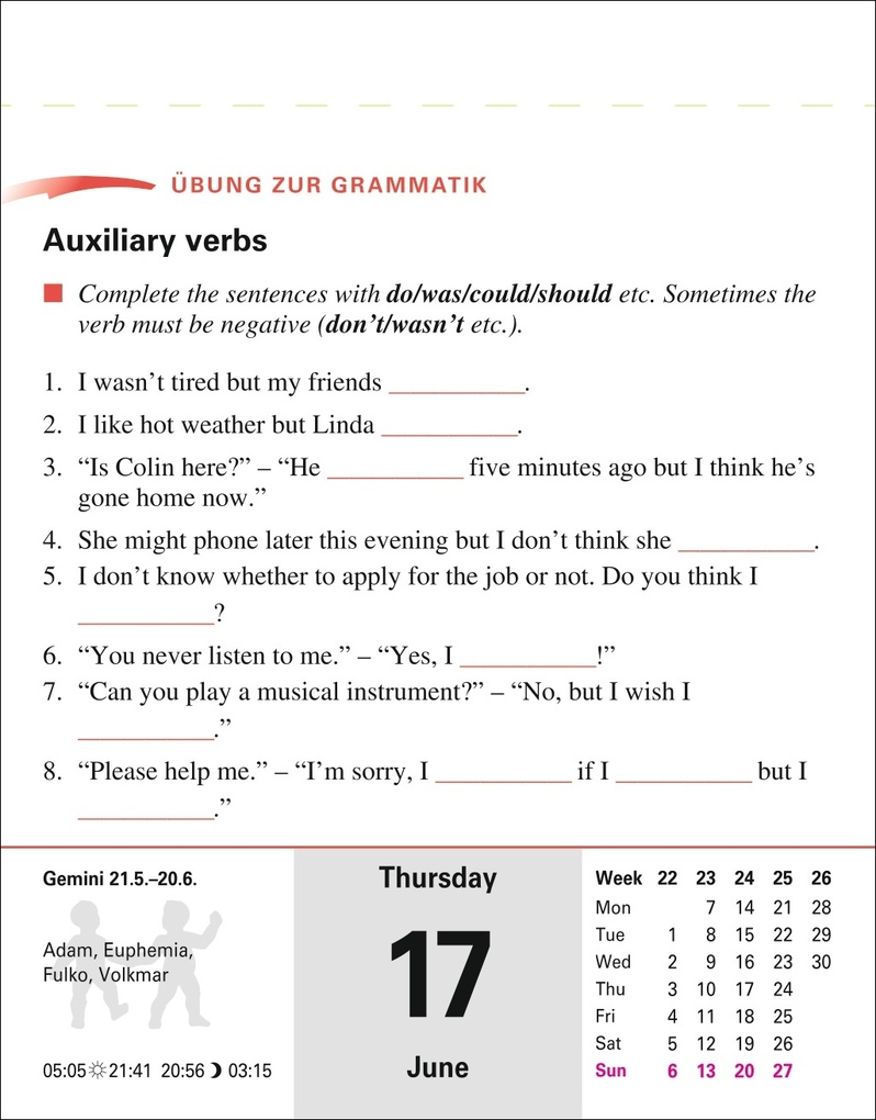 Weitere Ansicht: Englisch Sprachkalender 2027 - Englisch lernen leicht gemacht - Tagesabreißkalender | Beate Gorman, Stephen Gorman
