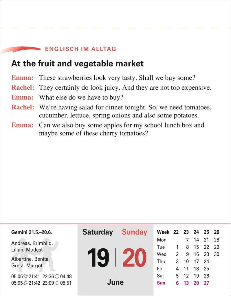 Weitere Ansicht: Englisch Sprachkalender 2027 - Englisch lernen leicht gemacht - Tagesabreißkalender | Beate Gorman, Stephen Gorman