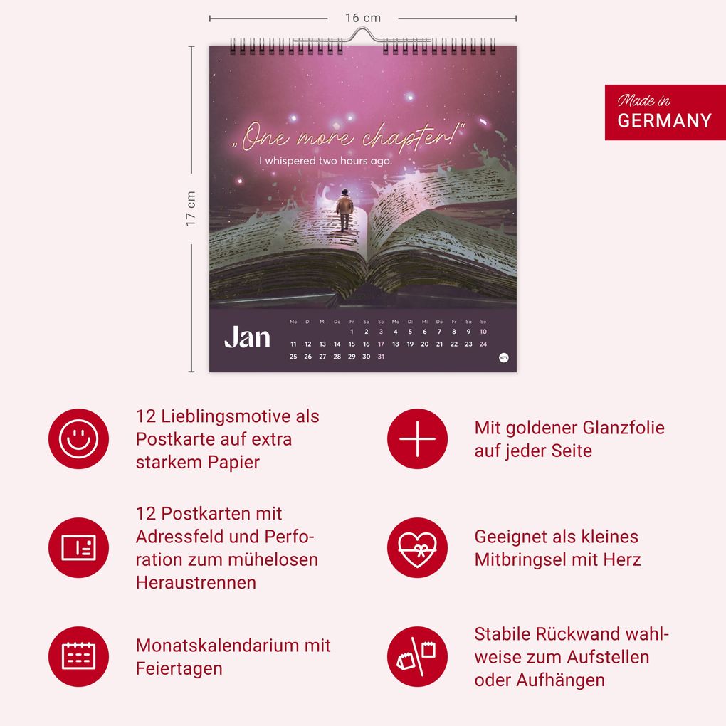Weitere Ansicht: Book Lover Postkartenkalender 2027 - Postkarten für Buchverliebte