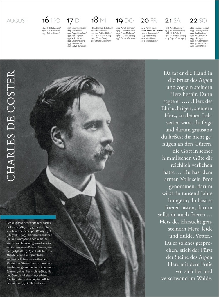 Weitere Ansicht: Der Literatur Kalender Wochenkalender 2027