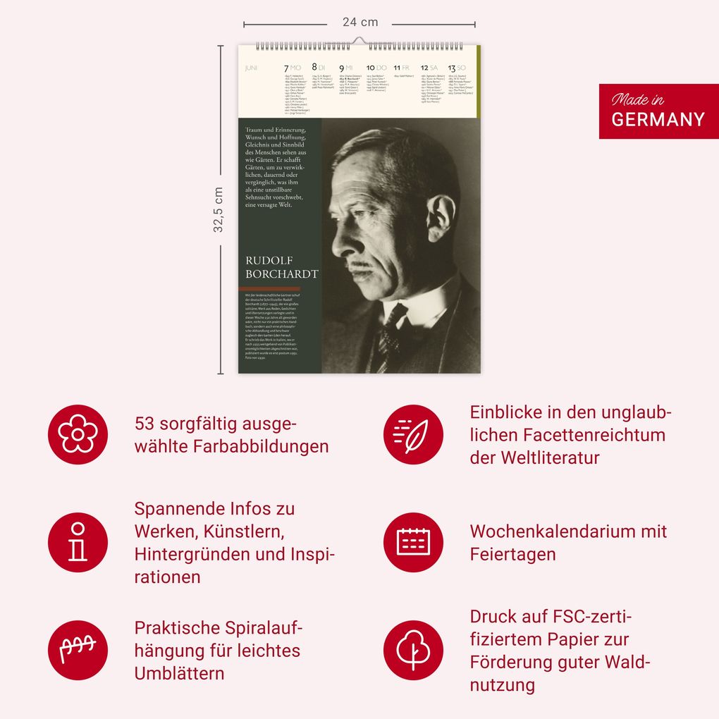 Weitere Ansicht: Der Literatur Kalender Wochenkalender 2027