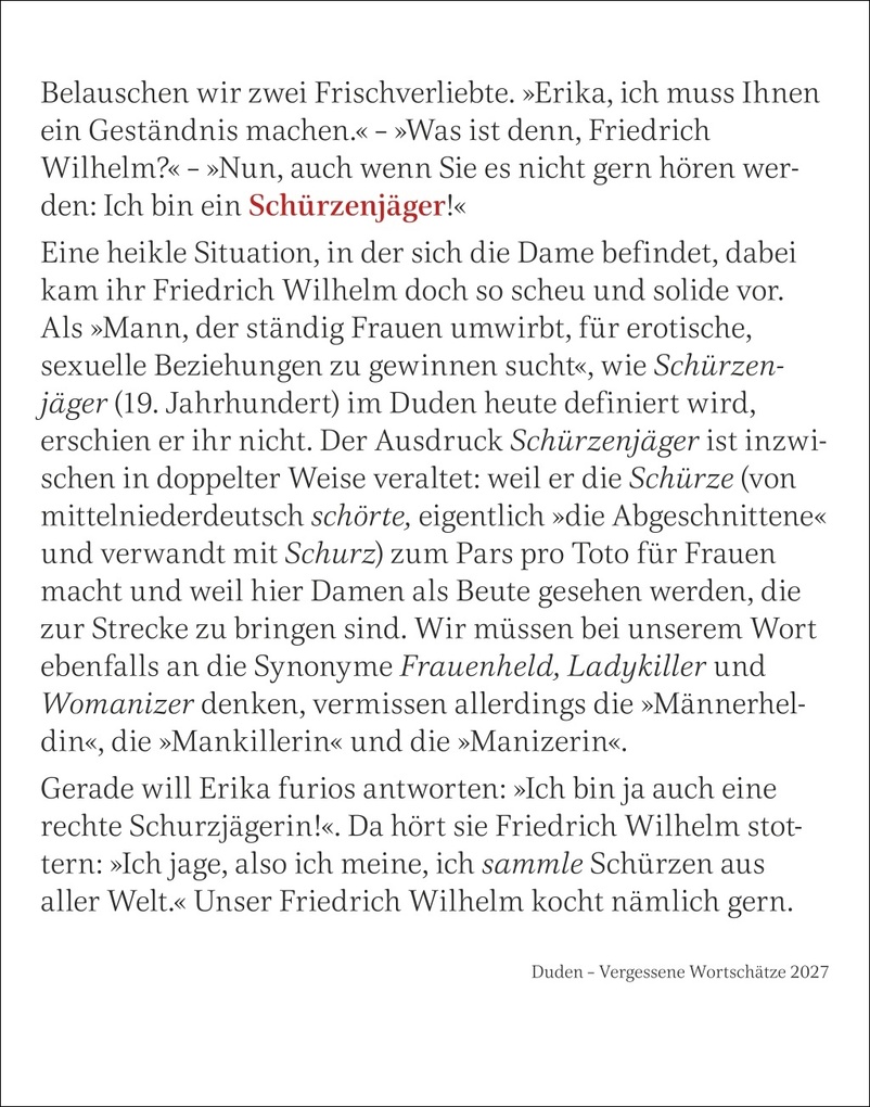 Weitere Ansicht: Duden Vergessene Wortschätze Tagesabreißkalender 2027 | Maik Goth