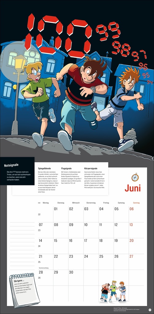 Weitere Ansicht: Die drei ??? Kids Broschurkalender 2027