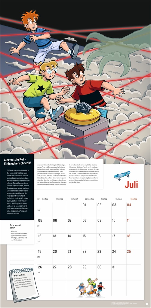 Weitere Ansicht: Die drei ??? Kids Broschurkalender 2027