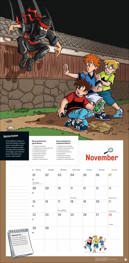 Weitere Ansicht: Die drei ??? Kids Broschurkalender 2027