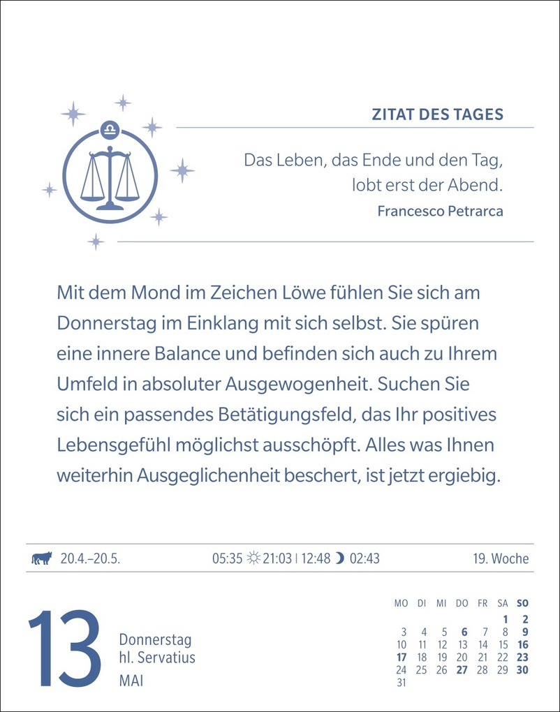 Weitere Ansicht: Waage Sternzeichenkalender 2027 - Tagesabreißkalender - Ihr Horoskop für jeden Tag | Robert Satorius