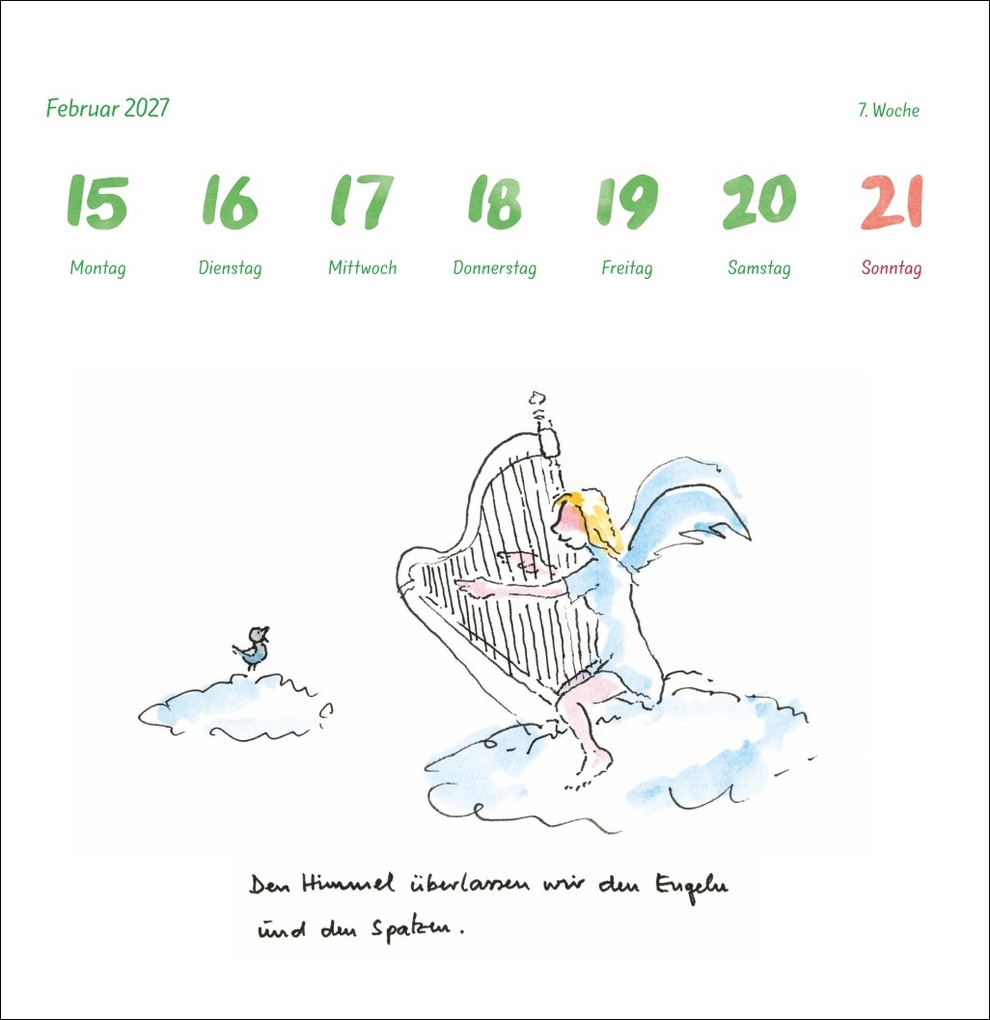 Weitere Ansicht: Helme Heine: Philosophisches Premium-Postkartenkalender 2027 | Helme Heine